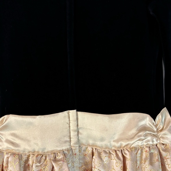 AMERICAN GIRL Midnight Holly Holiday Dress Black Velvet & Metallic Gold - Size 8 - Picture 6 of 8